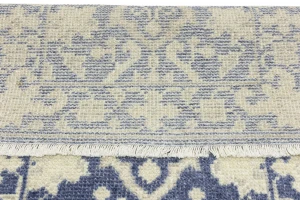 Muted Slate Blue Floral 2X3 Transitional Oriental Rug