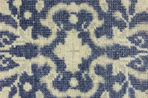 Muted Slate Blue Floral 2X3 Transitional Oriental Rug