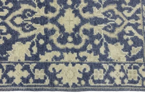 Muted Slate Blue Floral 2X3 Transitional Oriental Rug