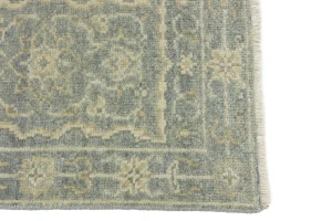 Muted Gray Floral 2X3 Transitional Oriental Rug