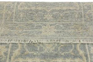 Muted Gray Floral 2X3 Transitional Oriental Rug