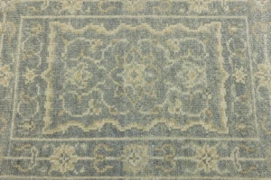 Muted Gray Floral 2X3 Transitional Oriental Rug