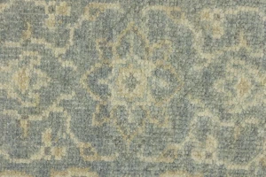Muted Gray Floral 2X3 Transitional Oriental Rug