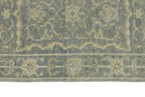 Muted Gray Floral 2X3 Transitional Oriental Rug