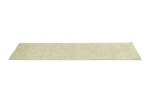 Muted Green Floral 2'7X11'9 Transitional Oriental Runner Rug