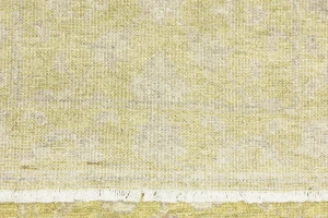 Muted Golden Yellow Floral 3X10 Transitional Oriental Runner Rug