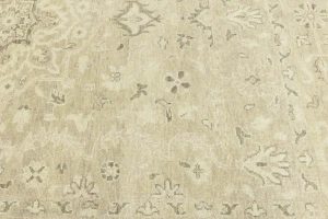 Muted Pinkish Beige Floral 9X12 Transitional Oriental Rug