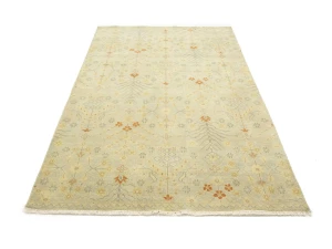 Cream Floral Oushak 5x8 Oriental Rug