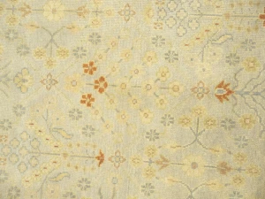 Cream Floral Oushak 5x8 Oriental Rug