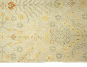 Cream Floral Oushak 5x8 Oriental Rug
