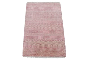 Pink Grass Design 2X3 Modern Oriental Rug