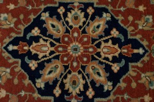 Rust Floral Tribal 4X10 Heriz Serapi Oriental Runner Rug