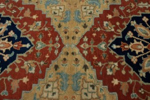 Rust Floral Tribal 4X10 Heriz Serapi Oriental Runner Rug