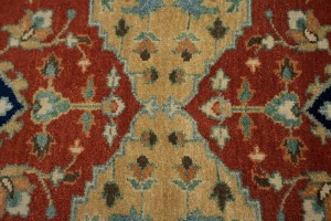 Rust Floral Tribal 4X10 Heriz Serapi Oriental Runner Rug