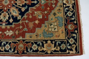 Rust Floral Tribal 4X10 Heriz Serapi Oriental Runner Rug