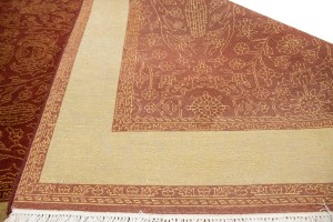 Rusty Red Floral 4X6 Modern Oriental Rug