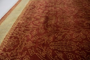Rusty Red Floral 4X6 Modern Oriental Rug