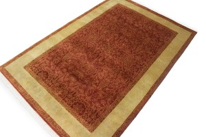 Rusty Red Floral 4X6 Modern Oriental Rug
