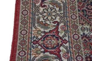 Red Floral Geometric 4X6 Bidjar Oriental Rug