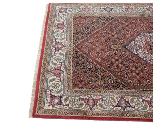 Red Floral Geometric 4X6 Bidjar Oriental Rug