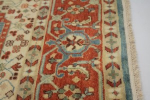 Cream Floral 9X12 Indo-Viss Oriental Rug