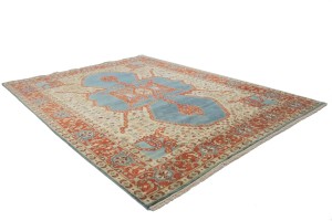 Cream Floral 9X12 Indo-Viss Oriental Rug