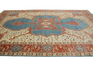Cream Floral 9X12 Indo-Viss Oriental Rug