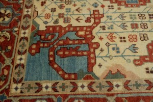 Cream Floral 9X12 Indo-Viss Oriental Rug