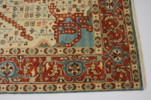 Cream Floral 9X12 Indo-Viss Oriental Rug