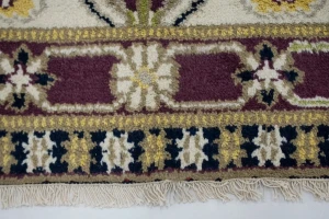 Cream Geometric Tribal 3X5 Kazak Oriental Rug