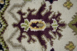 Cream Geometric Tribal 3X5 Kazak Oriental Rug