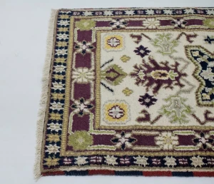 Cream Geometric Tribal 3X5 Kazak Oriental Rug