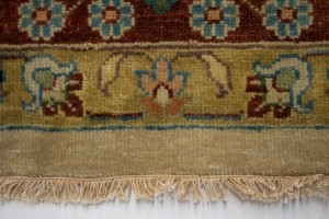 Beige Floral 10X14 Rare Heriz Serapi Oriental  Rug