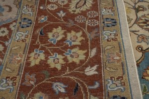 Beige Floral 10X14 Rare Heriz Serapi Oriental  Rug