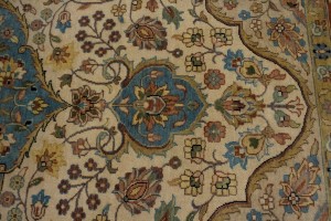 Beige Floral 10X14 Rare Heriz Serapi Oriental  Rug