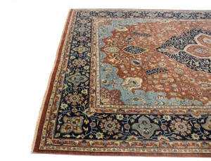 Rust Floral 10X14 Sarouk Goravan Heriz Oriental Rug