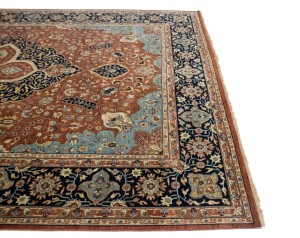 Rust Floral 10X14 Sarouk Goravan Heriz Oriental Rug