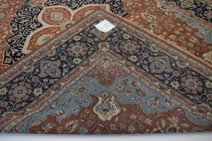 Rust Floral 10X14 Sarouk Goravan Heriz Oriental Rug