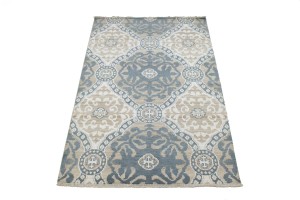 Muted Geometric 5X8 Modern Oriental Rug