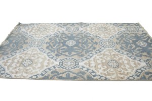 Muted Geometric 5X8 Modern Oriental Rug
