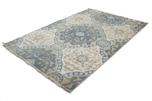 Muted Geometric 5X8 Modern Oriental Rug