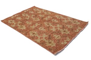 Rust Floral 4X6 Modern Oriental Rug