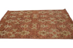 Rust Floral 4X6 Modern Oriental Rug
