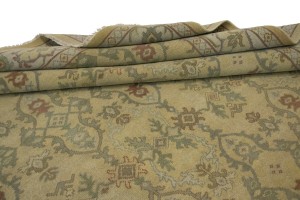 Muted Golden Beige Floral 10X14 Oriental Rug Oriental  Rug