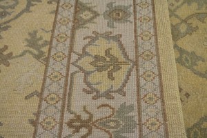 Muted Golden Beige Floral 10X14 Oriental Rug Oriental  Rug