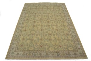 Muted Golden Beige Floral 10X14 Oriental Rug Oriental  Rug