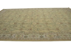 Muted Golden Beige Floral 10X14 Oriental Rug Oriental  Rug