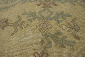 Muted Golden Beige Floral 10X14 Oriental Rug Oriental  Rug