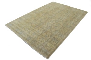 Tan Floral 6X9 Chobi Peshawar Oriental Rug