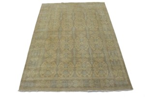 Tan Floral 6X9 Chobi Peshawar Oriental Rug